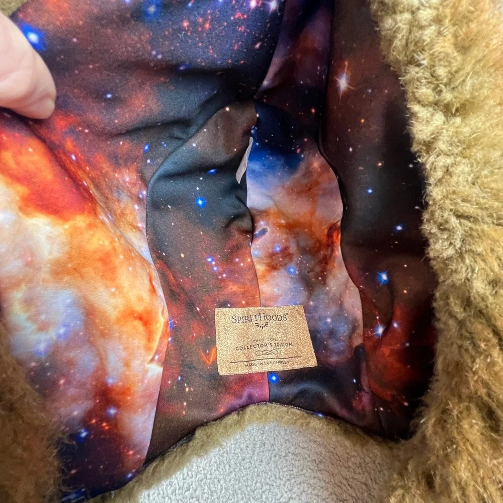 SpiritHoods Grizzly Bear Galaxy Collector Edition Faux Fur Hood Scarf Brown Rave - Picture 10 of 16
